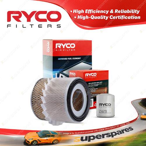 Ryco Oil Air Filter for Ford Econovan JG JH 4cyl 2L Petrol FE 1997-2003