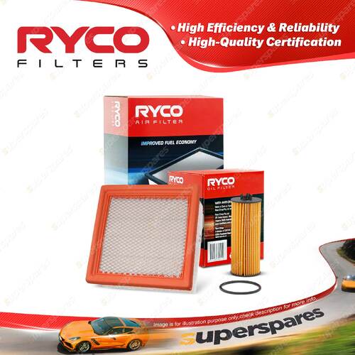 Ryco Oil Air Filter for Dodge Journey JC V6 3.6L Petrol Pentastar 07/2011-On