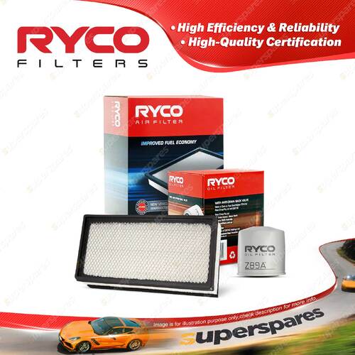 Ryco Oil Air Filter for Jeep Wrangler TJ 6cyl 4L Petrol MX 10/1996-02/2007
