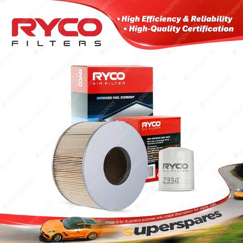 Ryco Oil Air Filter for Toyota Landcruiser HDJ100R 1HD-FTE 10/2000-10/2007
