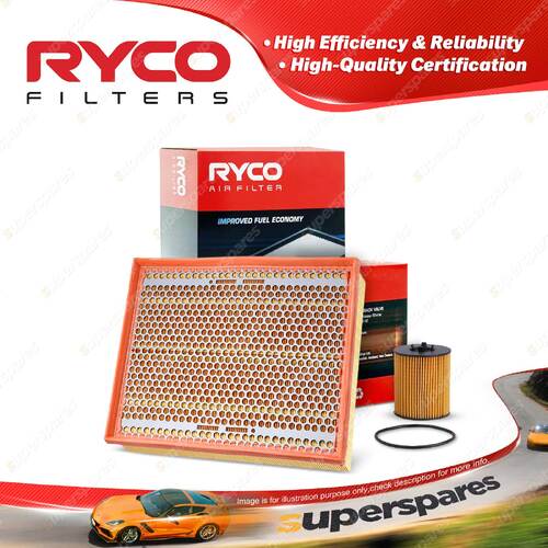 Ryco Oil Air Filter for Holden Vectra ZC V6 3.2L Petrol Z32SE 03/2003-2005