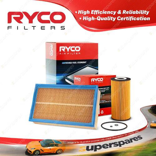 Ryco Oil Air Filter for Mercedes Benz E220D W210 4cyl 2.2L E300D 6cyl 3L
