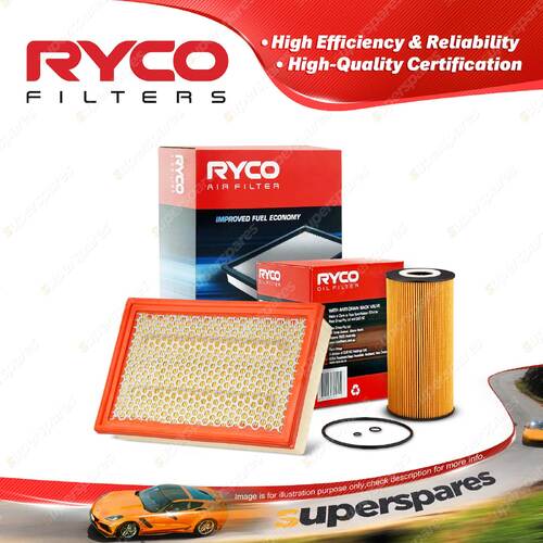 Ryco Oil Air Filter for Ssangyong Rexton Rx290 Y200 5cyl 2.9L OM662 06/2003-2004