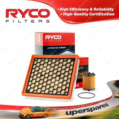 Ryco Oil Air Filter for Holden Malibu EM 4cyl 2.4L Petrol LE9 06/2013-On
