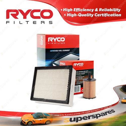 Ryco Oil Air Filter for Volkswagen Caravelle T5 V6 2.8L Petrol AMV 2002-2005