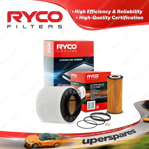 Ryco Oil Air Filter for Audi A5 S5 8T A4 S4 B8 Q5 8R 3.2 FSI 3.0 TFSI V6 Petrol