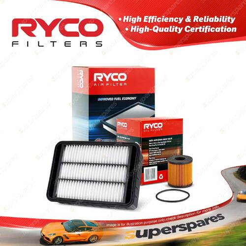 Ryco Oil Air Filter for Peugeot 4007 4cyl 2.2L Turbo Diesel DW12 11/2009-On