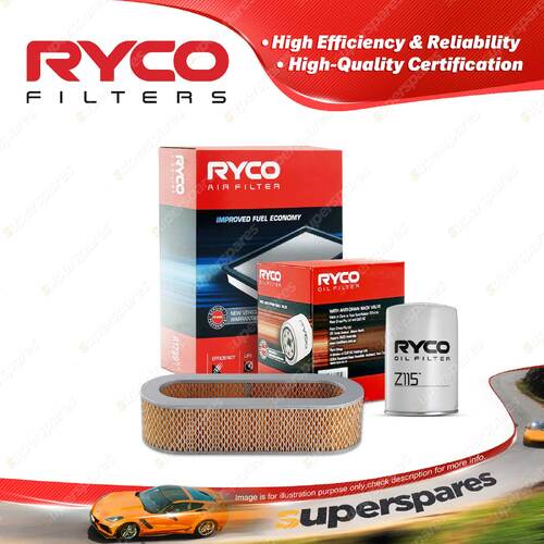 Ryco Oil Air Filter for Nissan 280Zx 6cyl 2.8L Petrol L28 09/1981-1984