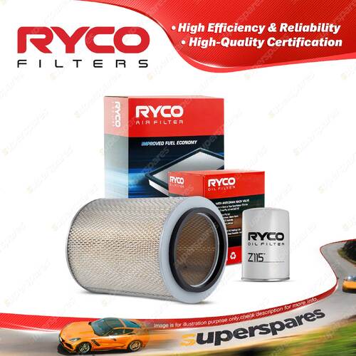 Ryco Oil Air Filter for Nissan Civilian Bus W40 6cyl 4.2L TD42 09/1991-07/1999