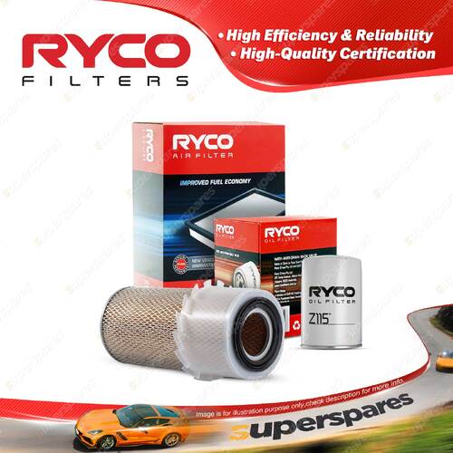 Ryco Oil Air Filter for Nissan Urvan E24 4cyl 2.7L Diesel TD27 02/1987-1993