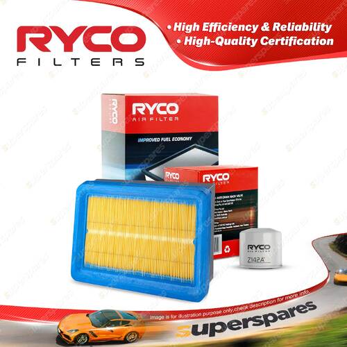 Ryco Oil Air Filter for Mazda B2000 4cyl 2L Petrol FE 06/1985-07/1988