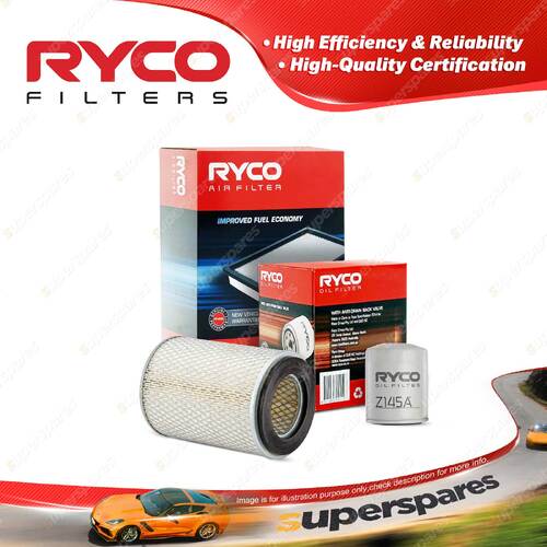 Ryco Oil Air Filter for Nissan Urvan E24 4cyl 2.4L Petrol Z24S 02/1987-1993
