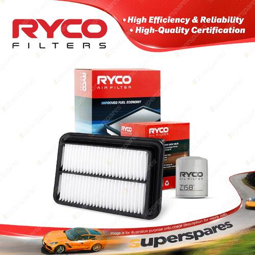 Ryco Oil Air Filter for Toyota Corolla AE82 4cyl 1.6L Petrol 4A-LC 1985-05/1989