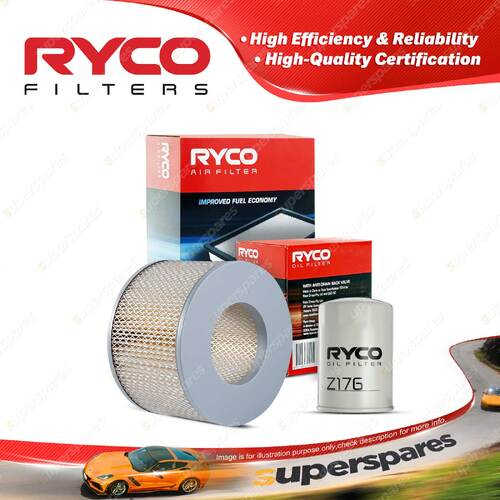 Ryco Oil Air Filter for Toyota Dyna 400 BU91 WU90 4cyl 4L Diesel 1W