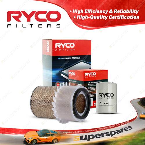 Ryco Oil Air Filter for Ford Trader 509 4cyl 3L Diesel 06/1979-1984