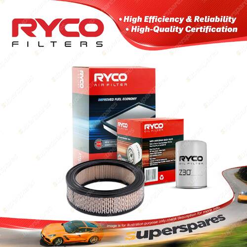 Ryco Oil Air Filter for Holden Sedan/Wagon/Ute EH HR HX HZ WB 6cyl Petrol Red