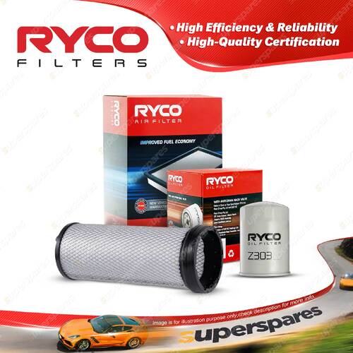Ryco Oil Air Filter for Hino Ranger 5 FC3J 5cyl 6.6L Diesel J07C 11/1996-01/2003