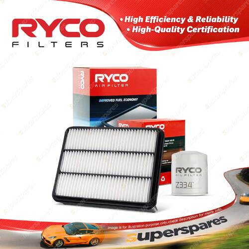 Ryco Oil Air Filter for Toyota Landcruiser Prado KZJ120R 1KZ-TE 02/2003-10/2006