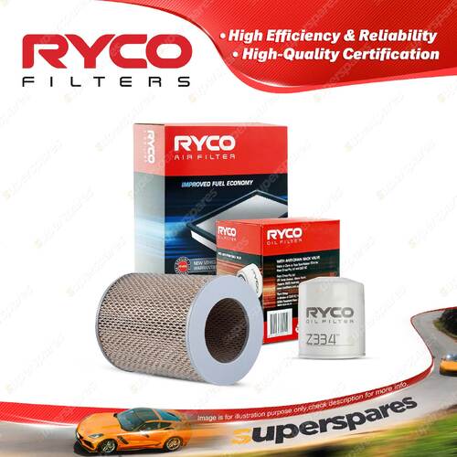Ryco Oil Air Filter for Toyota Bundera LJ70 SWB 4cyl 2.4L 2LT 01/1990-1991