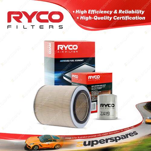 Ryco Oil Air Filter for Ford Trader 409 509 811 4cyl Diesel 90-99