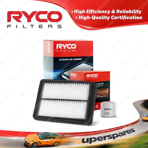 Ryco Oil Air Filter for Nissan Qashqai J11 4cyl 2L Petrol MR20 06/2014-On