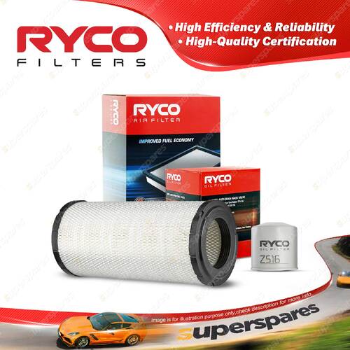Ryco Oil Air Filter for Iveco Daily 35S12 35S14 4cyl 2.3L Turbo Diesel F1A 05-On
