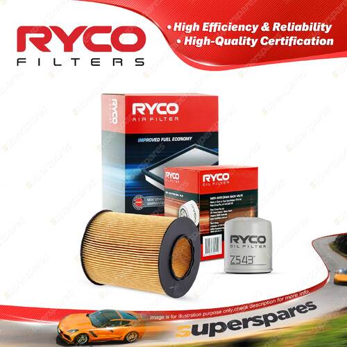 Ryco Oil Air Filter for Peugeot 206 XR XT 4cyl 1.6L 1.4L Petrol TU5JP TU3JP