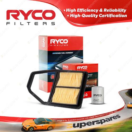Ryco Oil Air Filter for Honda Civic EU 4cyl 1.7L Petrol D17A2 10/2000-2006