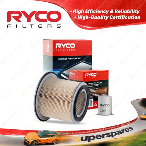 Ryco Oil Air Filter for Nissan Patrol GU II III IV VI 6cyl 4.8L Petrol TB48DE