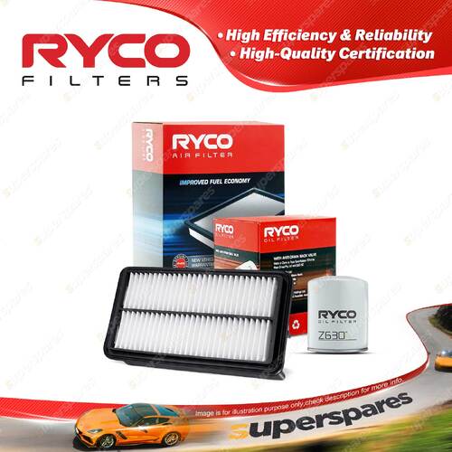 Ryco Oil Air Filter for Kia Grand Carnival VQ 4cyl 2.9L Turbo Diesel J3 2009-On