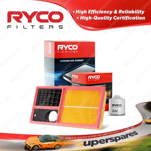 Ryco Oil Air Filter for Volkswagen Polo 6R 9N 4cyl 1.4L Petrol BUD CGGB