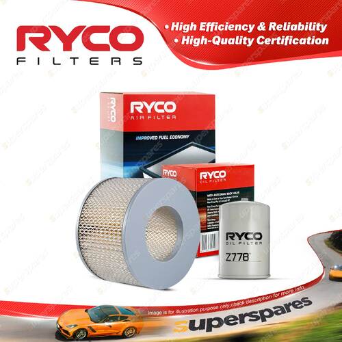 Ryco Oil Air Filter for Toyota Coaster XZB50 4cyl 4L N04C-TQ 10/2006-2008