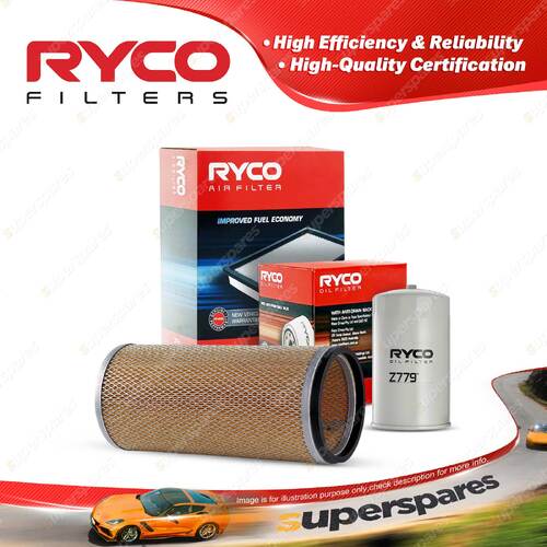 Ryco Oil Air Filter for Hino 500 Series 2630 2632 FM1A 6cyl 8.7L 08-10 11-On