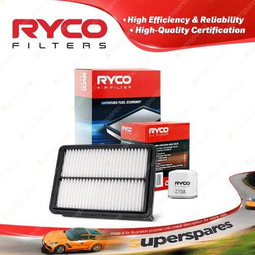 Ryco Oil Air Filter for Hyundai Iload TQ 4cyl 2.4L Petrol G4KG 02/2008-On