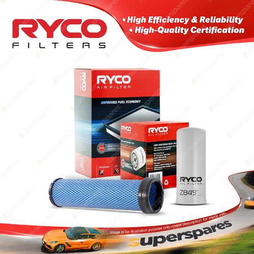 Ryco Oil Air Filter for Ford Loader 345D 445D 545D 3cyl Diesel 1992-2000