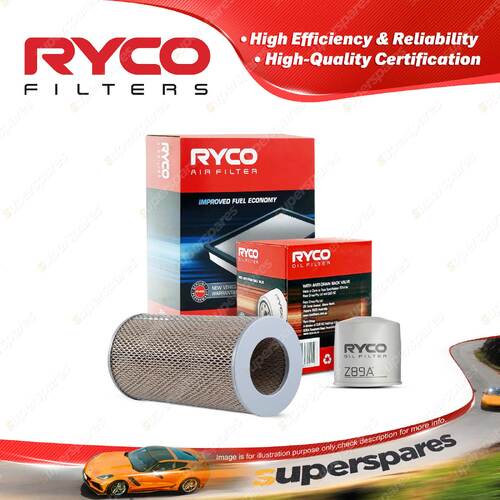 Ryco Oil Air Filter for Toyota Hiace RZH103 SWB RZH113 RZH125 LWB 4cyl 2.4L
