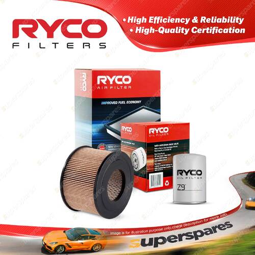 Ryco Oil Air Filter for Toyota Toyoace RY16 4cyl 2L Petrol 5R 1973-1986
