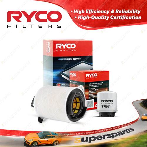 Ryco Oil Air Filter for Volkswagen Caddy 2K Golf Mk VI 77 90 TSI 4cyl