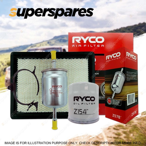 Ryco Oil Air Fuel Filter Service Kit for Holden Commodore VY VX VT VU VH