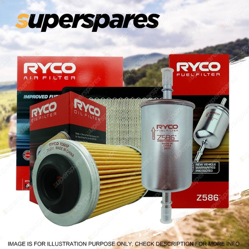 Ryco Oil Air Fuel Filter Service Kit for Holden Commodore Ute VZ LPG Petrol