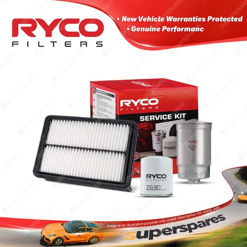 Ryco Oil Air Fuel Filter Service Kit for Hyundai Iload TQ D4CB 02/2008-On