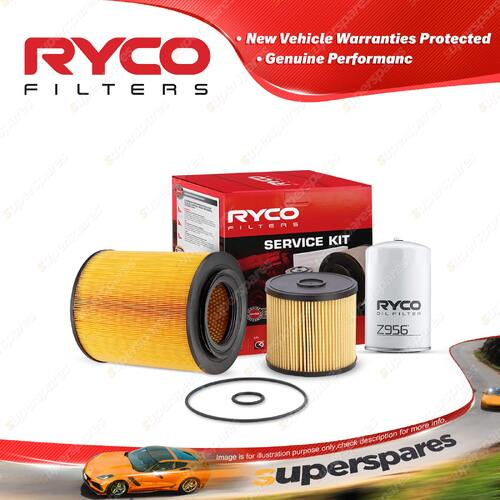 Ryco Oil Air Fuel Filter Service Kit for Mitsubishi Rosa Bus BE64D 06/2008-On