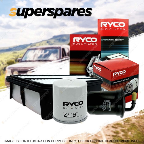 Ryco Oil Air Fuel Filter Service Kit for Toyota Landcruiser Prado GRJ120R 03-09