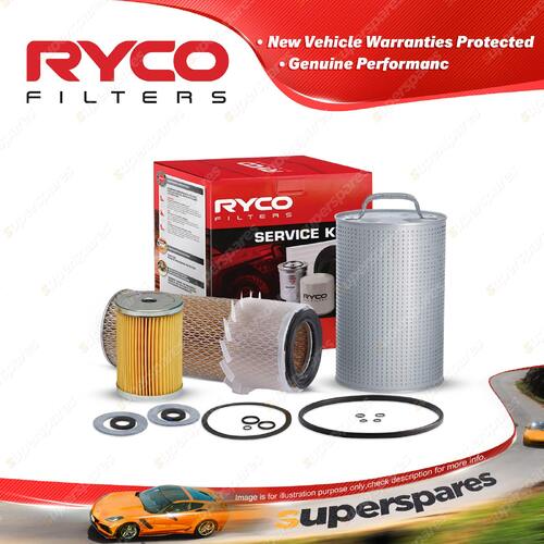 Ryco Oil Air Fuel Filter Service Kit for Isuzu J Series JCR420 JCR500 JCR500W