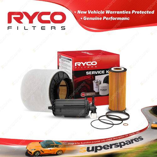 Ryco Oil Air Fuel Filter Service Kit for Audi A4 B8 A5 8T 3.2 FSI Qt