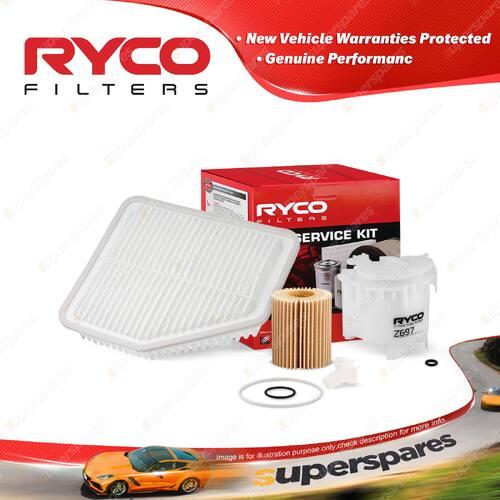 Ryco Oil Air Fuel Filter Service Kit for Lexus Gs350 GWS190R GWS191R 2006-2011