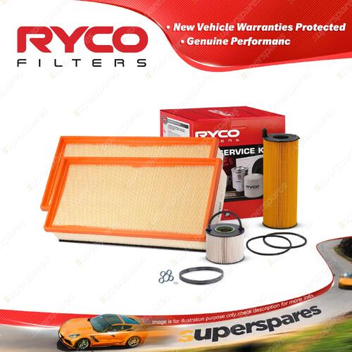 Ryco Oil Air Fuel Filter Service Kit for Audi Q7 4L 4.2 TDI 01/2008-On