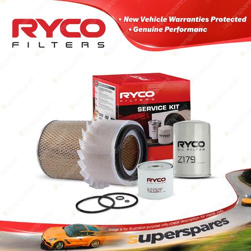 Ryco Oil Air Fuel Filter Service Kit for Ford Trader 509 4cyl 3L Diesel