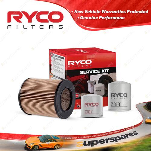 Ryco Oil Air Fuel Filter Service Kit for Ford Courier PD 4cyl 2.5L Diesel