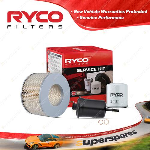 Ryco Oil Air Fuel Filter Service Kit for Toyota Landcruiser FZJ78 FZJ79